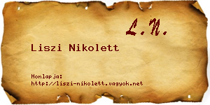 Liszi Nikolett névjegykártya